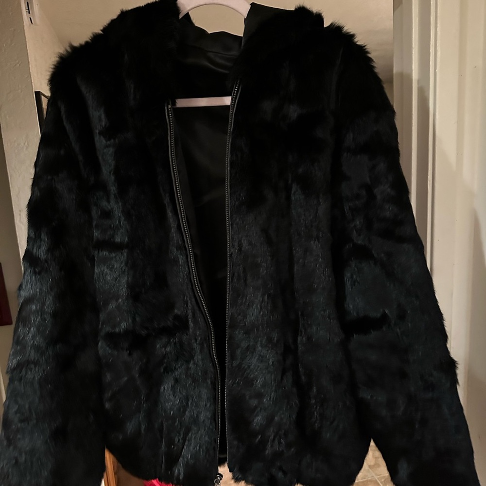 Knoles and Carter 100% Rabbit Fur Coat (worn once)